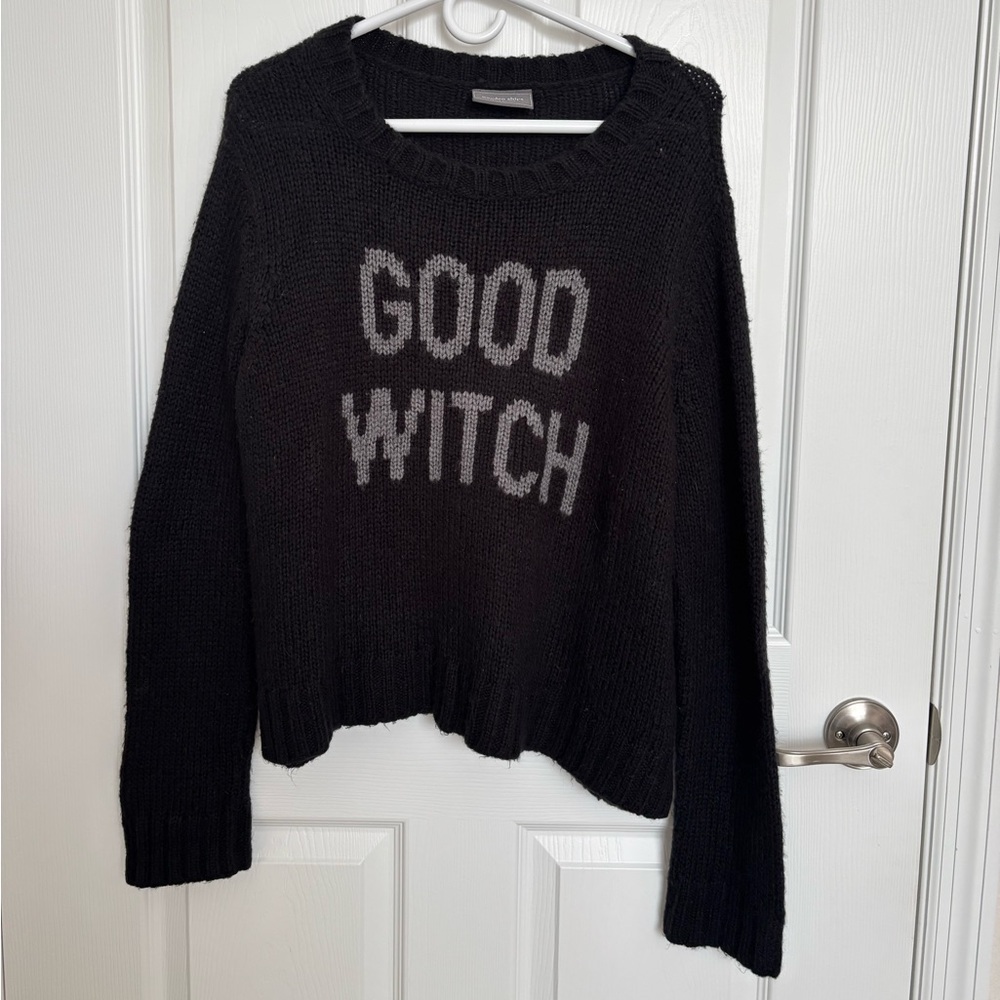 Wooden Ships Black and Gray 'Good Witch' Sweater